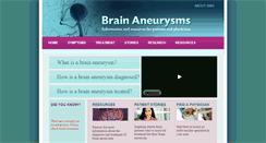 Desktop Screenshot of brainaneurysm.com